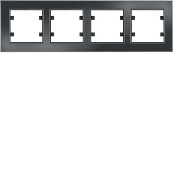 Plaque 4P Yellow. - noir verre image 1