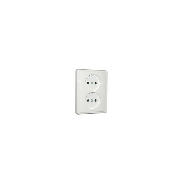 MONOB DOUBLE SINGLE PHASE SOCKET WHITE image 1
