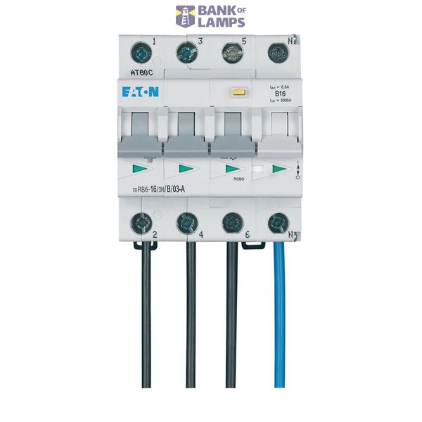 RCD/MCB combination switch 6kA 3p+N 16A B-kar 300mA FLEX aside image 6