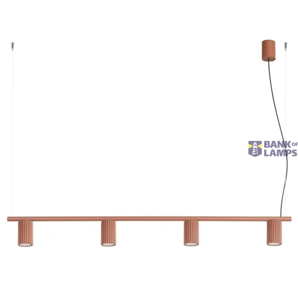 Chandelier KARBON 4 red ochre image 1