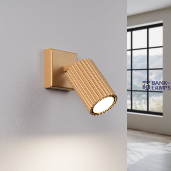 WALL LAMP WITH MOVABLE SPOTLIGHT CARBON GOLD FOR HALL GU10 image 7