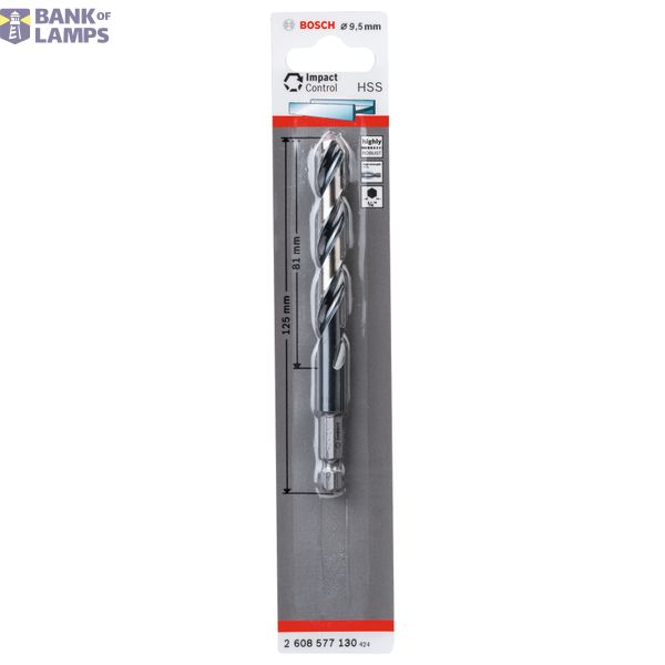 HSS Hex-Shank Twist Drill Bit 9.5 mm 9.5 x 81 x 125 mm 1 pcs. image 2