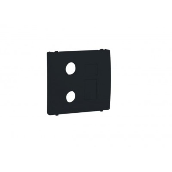 COV F/R-TV-RJ45/R-TV-RJ45-FO MULT SOCKET BK image 1