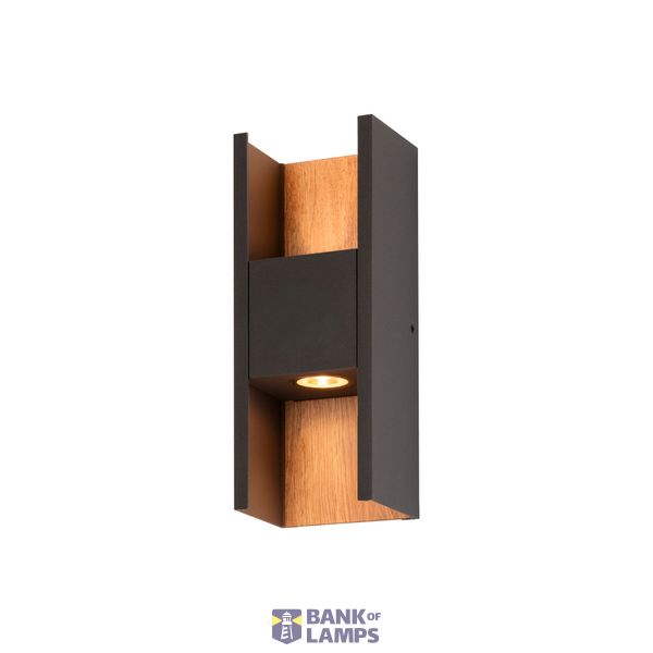 FLATT II,wall light, PHASE, 2700K, 9.5W, anthrazit/br image 1