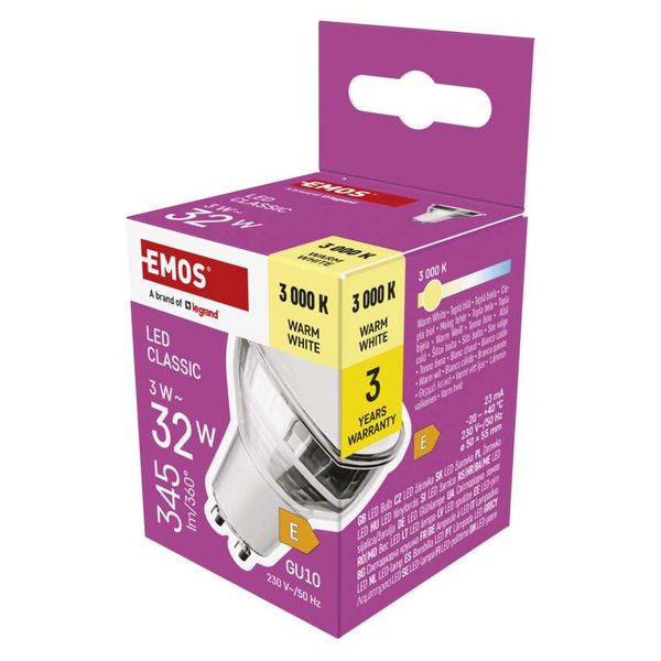 LED Bulb Classic MR16 silver/ GU10 / 3 W (32 W) / 345 lm / Warm white image 1