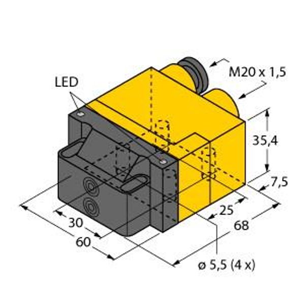Inductive Sensor For Rotary Actuators   NI4-DSU26TC-2ADZ30X2 image 1