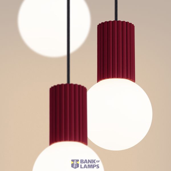 Pendant lamp HALO 3P burgundy image 9