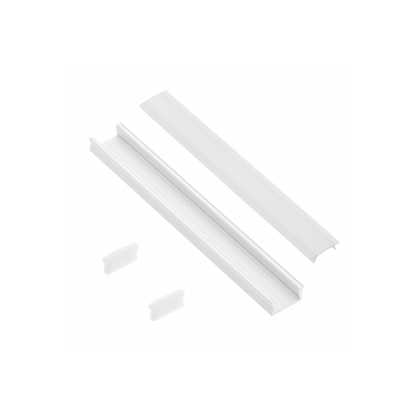 Set GLAX surface-mounted MINI (profile, plugs, diffuser, holders), white image 1