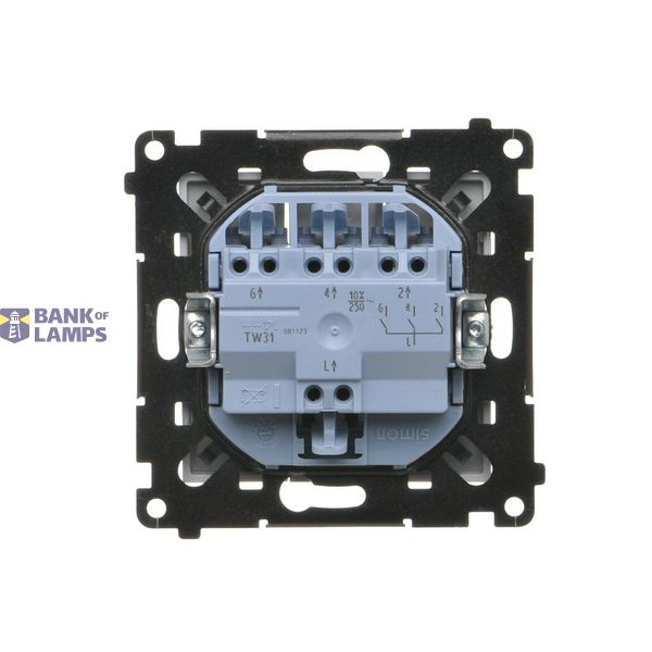 Single socket outlet with earthing, without shutters, Push In system, (module), Simon 24, IP20, 16A, graphite mat image 1