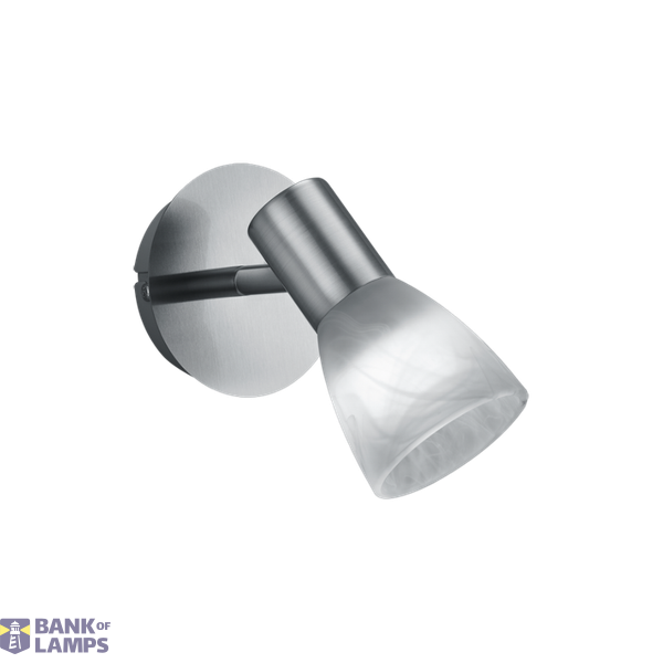 Visto spotlight 1-pc E14 LED brushed steel image 1