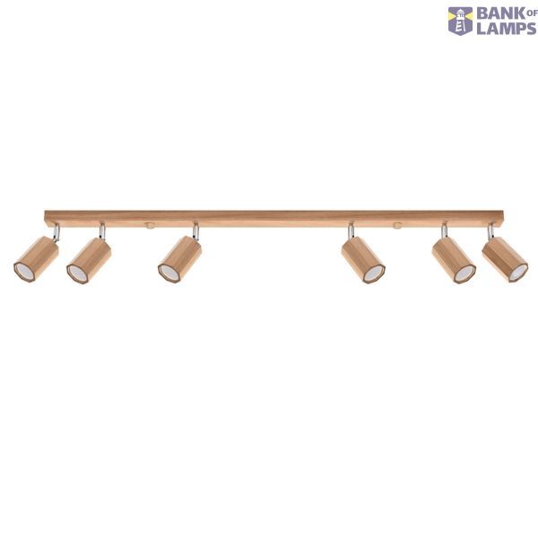 CEILING LAMP ZEKE 6 OAK GU10 6X40W IP20 image 5