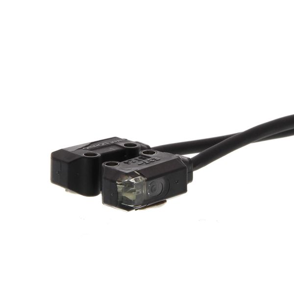 Photoelectric sensor, through-beam, miniature, side view, 2m, NPN, L-o E3T 1258B image 1