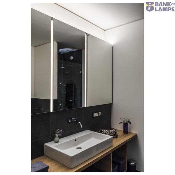 ALUMINIUM PROFILE, alu anodised 1m, with white cover image 2