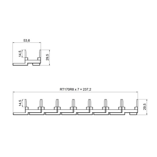 Jumper bar, 12 A, for connection of up to 8 RT-sockets image 3