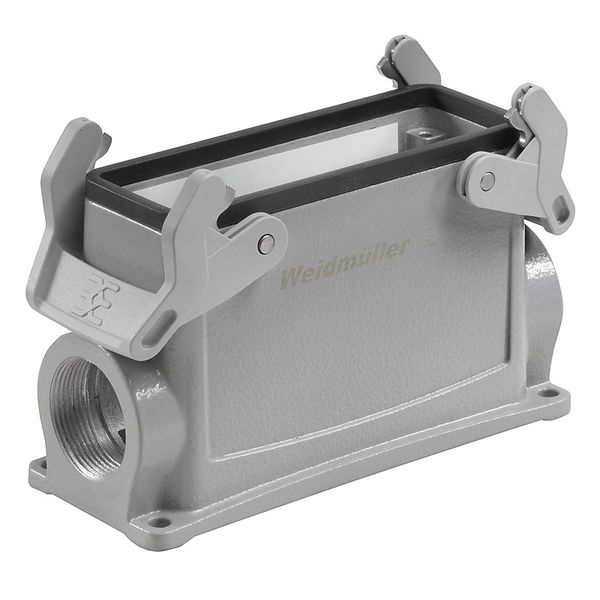 HDC enclosures, Size: 6, Protection degree: IP65, in plugged condition, Base housing, Side-locking clamp on lower side, high, Size of cable entries: PG 21 image 2