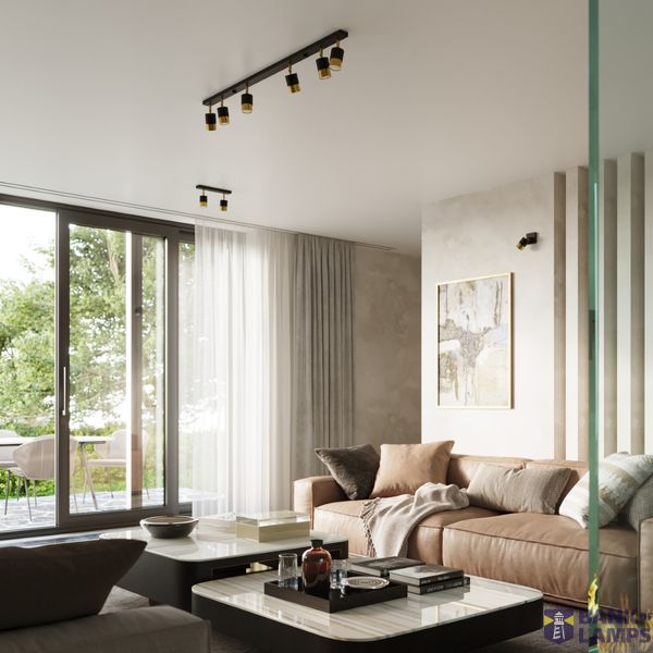 CEILING LAMP NERO 2 BLACK/GOLD GU10 2X40W IP20 image 7