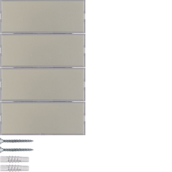 Push-button 4gang, lab. field,+RGB LED, int. temp. sensor, KNX-K.5, st image 1