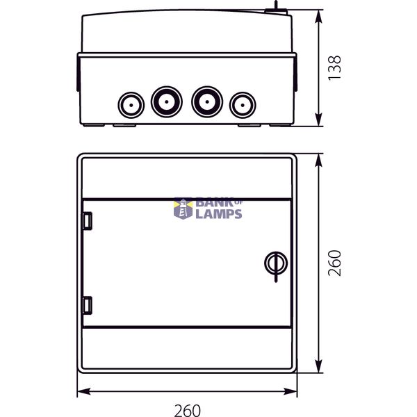 Hermetic switchboard RH-8/B (white door) image 2