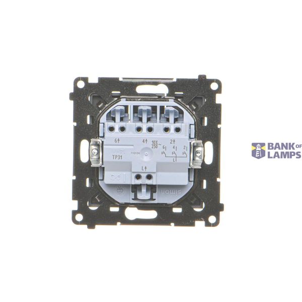 Single contact push button without pictogram, (module), 10AX, quick connection, anthracite, metalic image 1