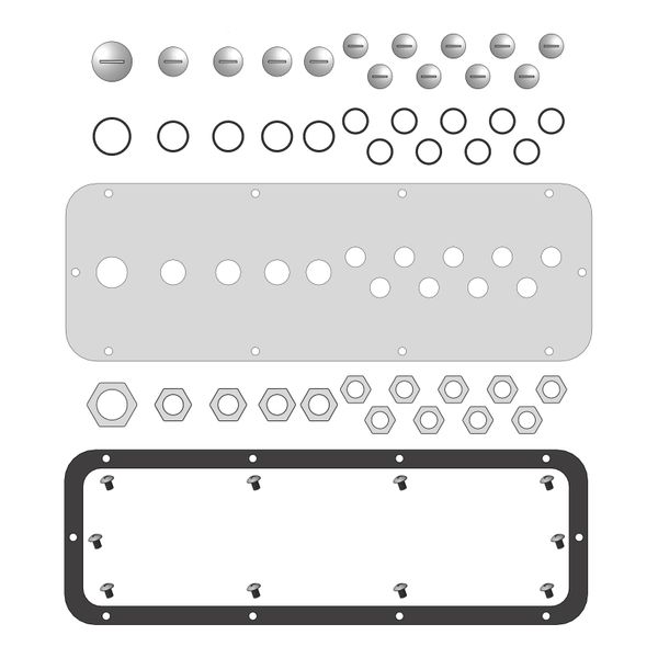 WSA Cable entry gland plate for type D, with 14 entries image 1