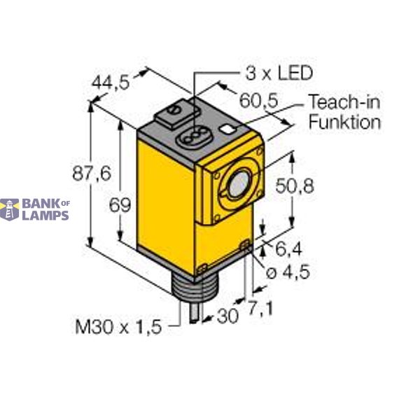 Ultrasonic Sensor diffuse mode sensor   Q45UBB63DAC W/30 image 1