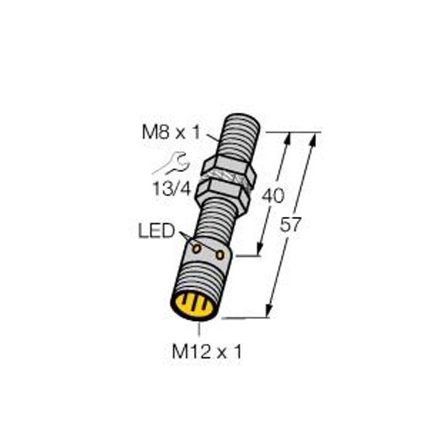 Magnetic Field Sensor Magnetic-inductive Proximity Sensor   BIM-EG08-Y1X-H1341 image 1