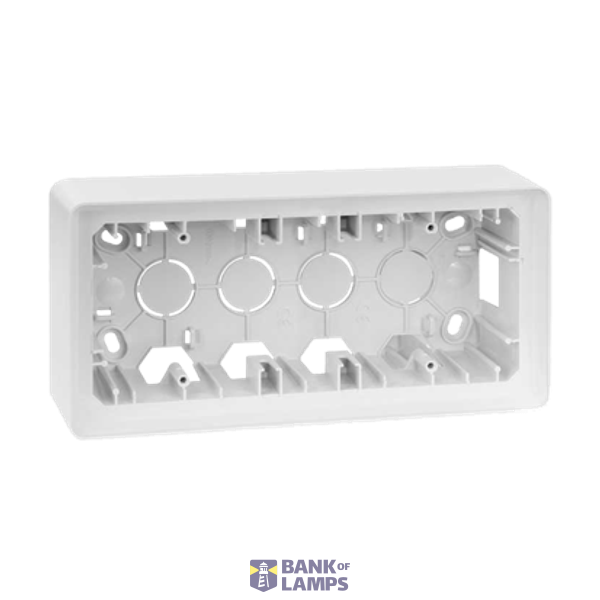 Surface mounted triple box, white image 1
