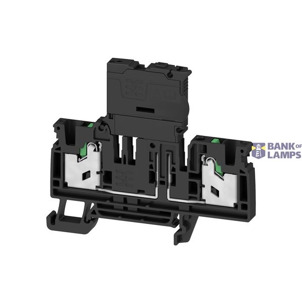 Fuse terminal, SNAP IN, black, 4 mm², 6.3 A, 250 V, Number of connecti image 1