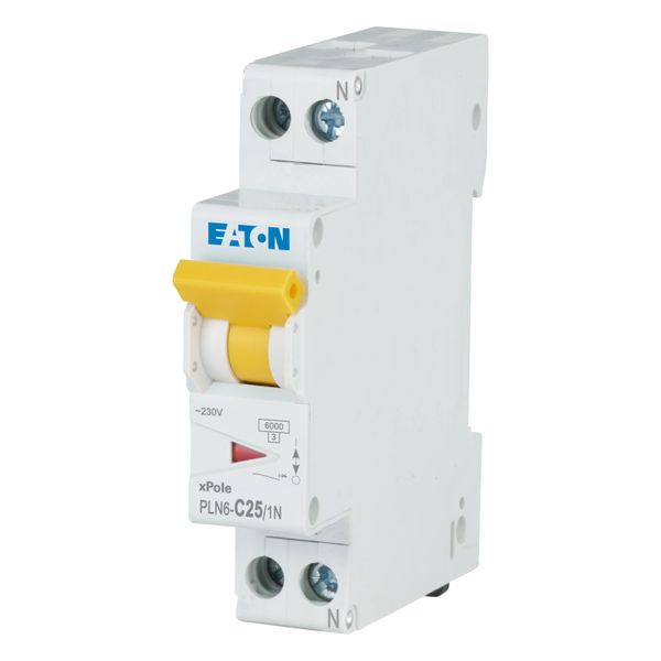 Miniature circuit breaker (MCB), 25 A, 1p+N, characteristic: C image 5