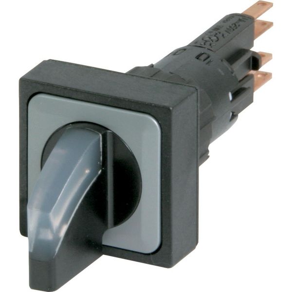 Q25LWK3R-WS Illuminated selector switch actuator, maintained, 45° 45°, 25 — 25 mm, 3 positions, With thumb-grip, White, with VS anti-rotation tab, without light e image 3