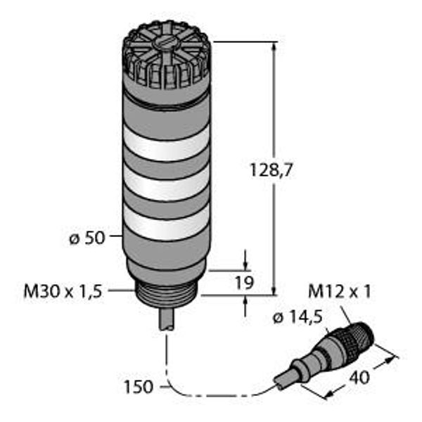LED Signal Light Tower Light   TL50BLGYRAQP image 1
