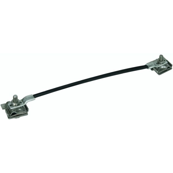 Bridging cable Cu 16mm²  L 400mm with 2 saddle clamps 0.7-10mm StSt image 1