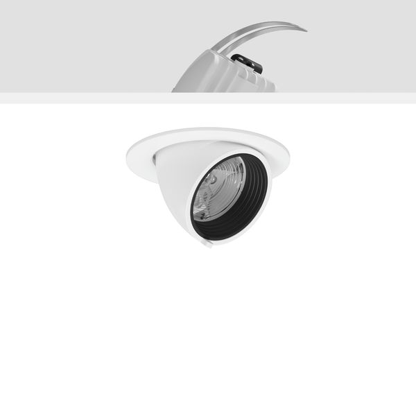 GOLAS mini, 29 W, 2850 lm, 930, white, on/off Recessed projectors, D 1 image 2