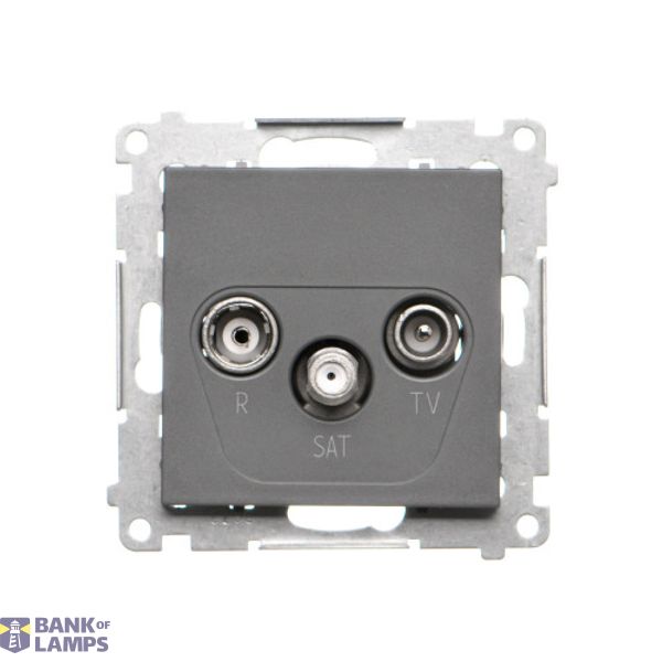 R-TV-SAT final aerial socket, module, graphite mat image 1