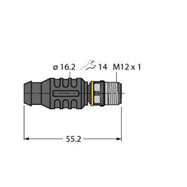 Accessories for Actuator/Sensor Cables M12 Jumper   RSE4.4T-J234 image 1