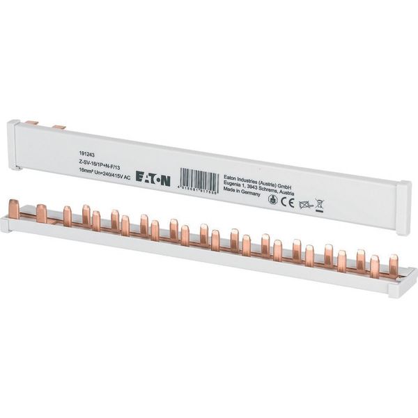 Z-SV-16/1P+N-F/13 Busbar, 1Ph, 16qmm, 13 module image 4