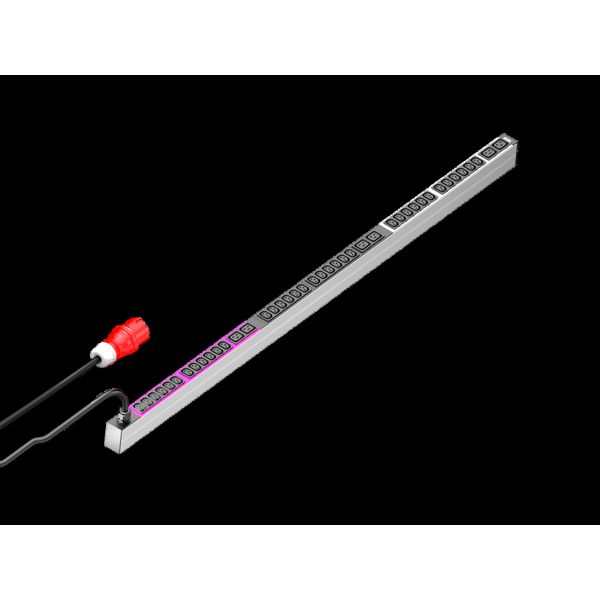 PDU basic 16A/3P CEE 36xC13+6xC19, 44x1495x70 mm, IEC 60320: 36 x C13, 6 x C19 image 2