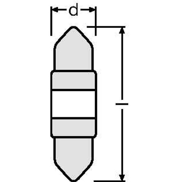 6497WW-01B 1W 12V SV8.5-8 5XBLI1   OSRAM image 2