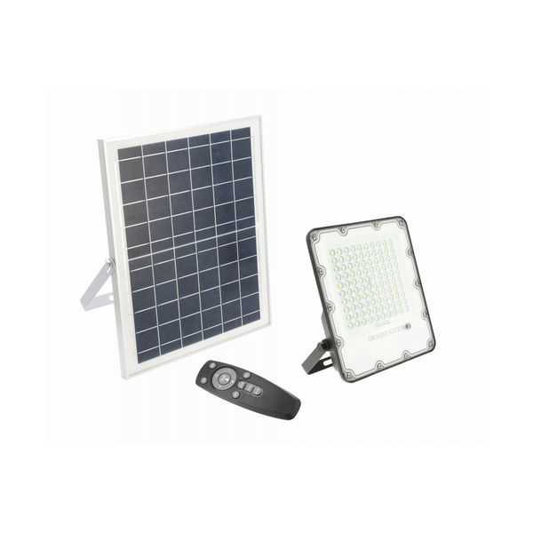 LED solar floodlight BRAVOS, 1000 lm, 6400K, IP65, 120°, remote control image 1