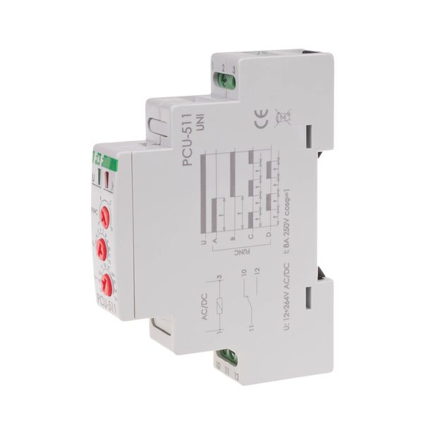 time relay, 1NO/NC contact, 12-264V image 1