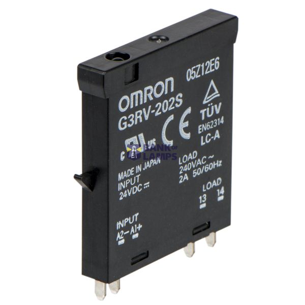 Slim solid state relay, plug-in, 5-pin, 2A, 75-264VAC G3RV1002C image 1
