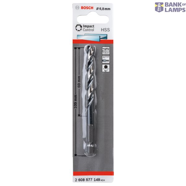 HSS Hex-Shank Twist Drill Bit 6.8 mm 1 pcs. image 2
