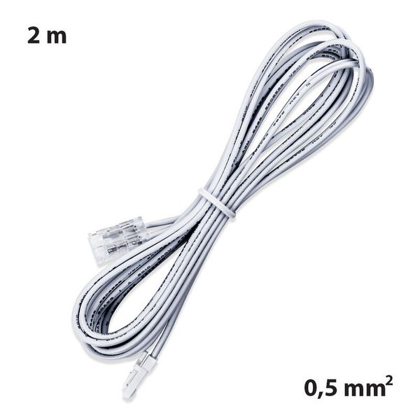 Connection connector LED strip width 8mm, 2m, white, 12-24V max.3A ML-112.615.88.0 image 1