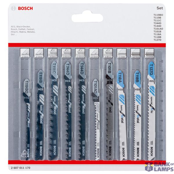 10-piece T-Shank Jigsaw blade Set for Wood and Metal 10 pcs. image 1