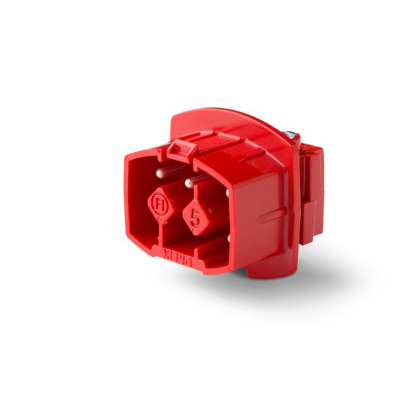 Coupler 5-pole 25A plug, red image 1