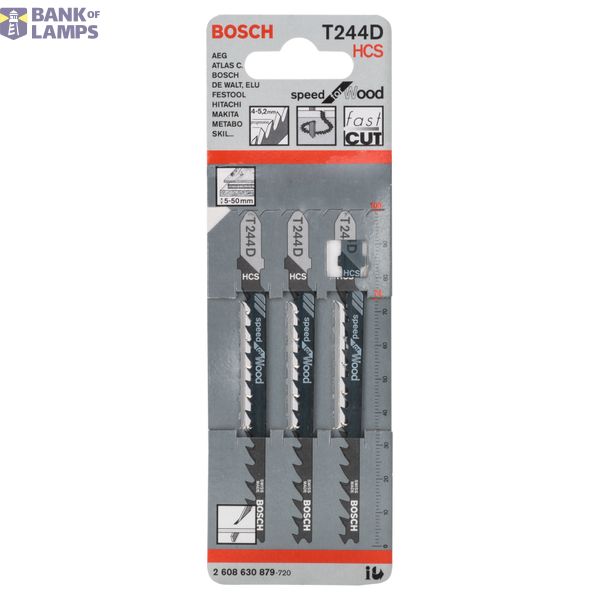 Jigsaw blade T 244 D Speed for Wood 3 pcs. image 2