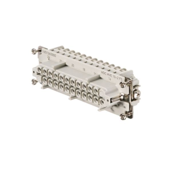 HDC insert, Female, 830 V, 20 A, Number of poles: 12, Screw connection, Size: 8 image 1