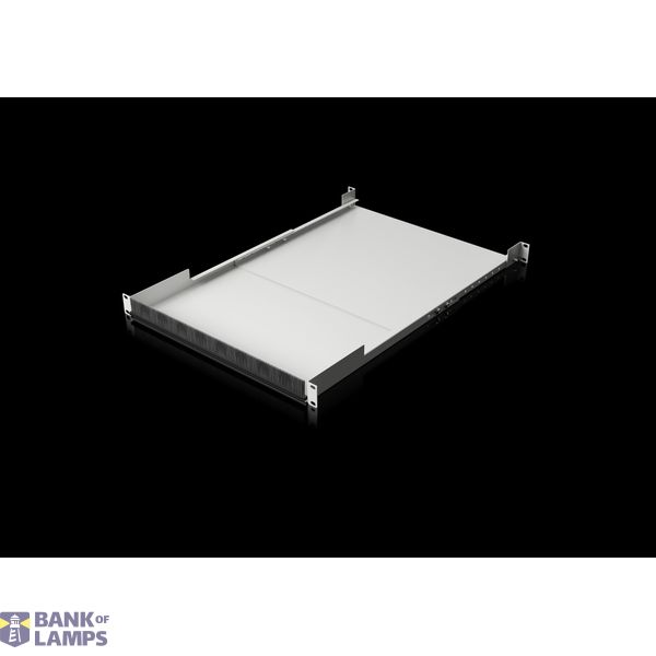 19" cable bridge, depth-variable, 500 - 750 mm, RAL 9005 image 2