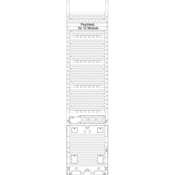 Multimediafeld KX7APZ-MP1, 1-feldrig, H=1050mm, APZ-Platz, incl. APL-Set, Myth MVAP1 (KX7APZ-MP1) image 1