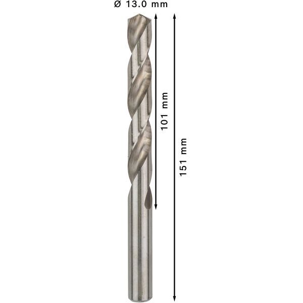 Metal drill bits HSS-G, DIN 338 13 x 101 x 151 mm 5 pcs. image 2